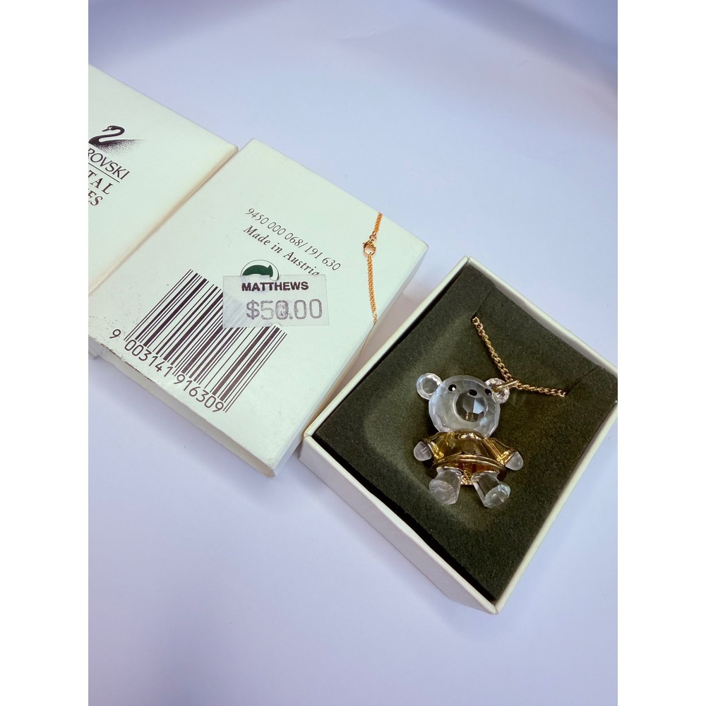 Swarovski Crystal Memories Pendant Teddy Bear